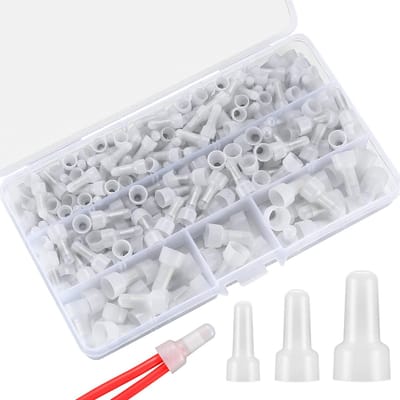 250 stuks gesloten eindkappen, kabeleindverbinders, 22-16/16-14/12-10 gauge eindkrimpkabel, aansluitklem, knelverbinder, eindkap, nylon