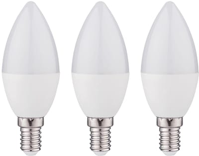 Kobi LED Lamp E14 1.5W - 150lm - 6000K - 230V - Voor Technische Verlichting of Nachtlamp - Kaarsvorm - 3 stuks