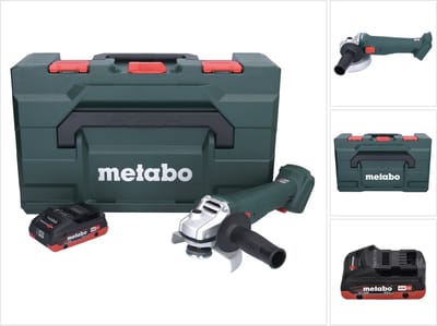 Metabo W 18 7-125 Accuslijper 18 V 125 mm + 1x accu 4.0 Ah + metaBOX - zonder lader