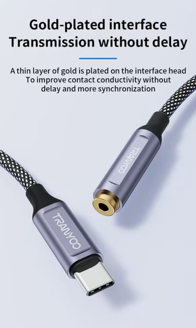 audio adapter type C naar 3.5 mm stereo