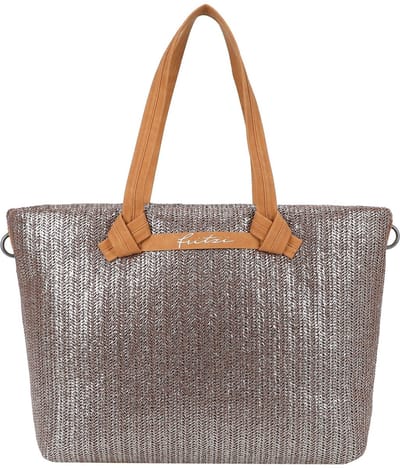 Fritzi aus Preußen shopper schoudertas Cloud Shopper Big Limited Painted Straw Nut brons