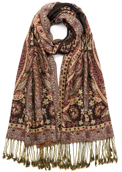 Dailygoods- Pashmina-sjaal Omkeerbaar - Paisley Sjaal - Vintage Jacquard - 200 cm Lang - Zacht en Ademend - Hoogwaardig Materiaal