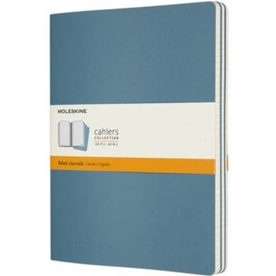 Moleskine Cahier Journals - Extra Large - Gelinieerd - Blauw - set van 3