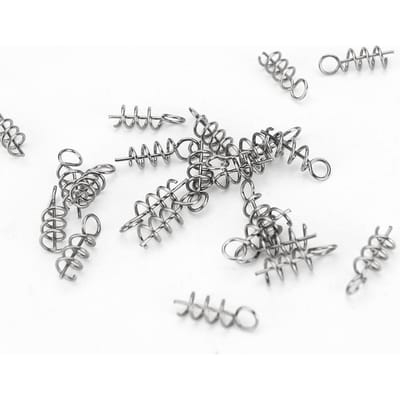 Goupille de verrouillage à ressort, crochet de manivelle, connecteur de pêche, pivots et mousqueton en acier inoxydable, appât souple, 50 pièces/lot
