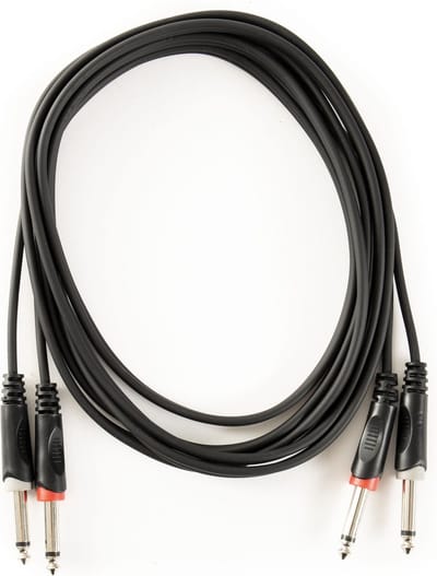 MUSIC STORE Twin kabel jack/jack 3 m - Instrumentenkabel