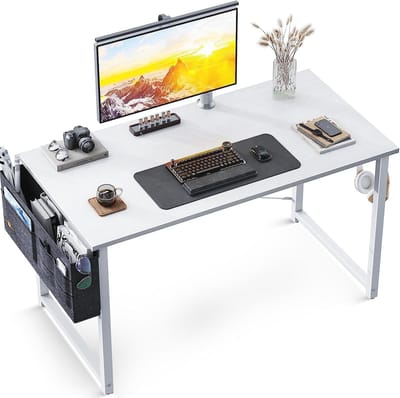 Stabiel Computerbureau met Opbergtas en Hoofdtelefoonhaak - Ideaal voor Thuis en Kantoor