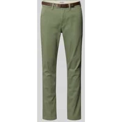 Slim fit stoffen broek met afneembare riem Model 'Marco'