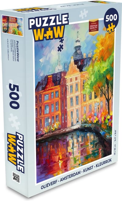Puzzel Olieverf - Amsterdam - Kunst - Kleurrijk - Legpuzzel - Puzzel 500 stukjes