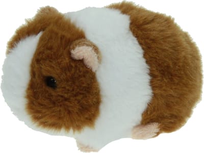 Cornelissen Pluche knuffel dier - Cavia - bruin/wit - van 13 cm - Speelgoed huisdieren knuffels