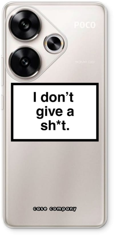 Case Company® - Hoesje geschikt voor Xiaomi Poco F6 hoesje - Don't give a shit - Soft Cover Telefoonhoesje - Bescherming aan alle Kanten en Schermrand