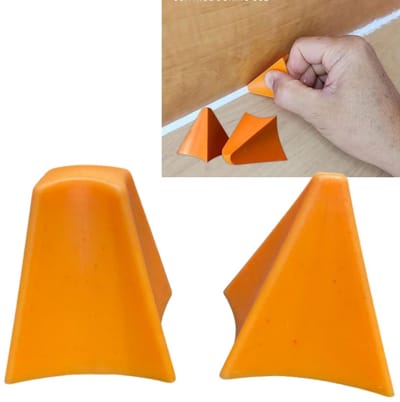 2 stuks - Siliconen voeggereedschap - voegverwijderaar - voegschraper - voegapplicator - 3,60*3,60*4 cm - Reparatie van kieren tussen keuken- en badkamerdeuren en -ramen - Oranje