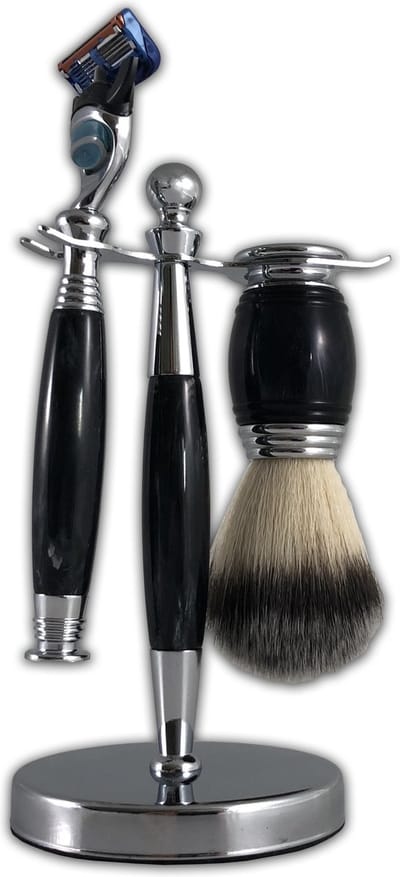 Luxe Scheerset Zwart Synthetisch