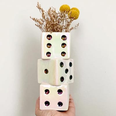 Handgemaakte keramische vaas voor gedroogde bloemen - moderne decoratie voor elke ruimte