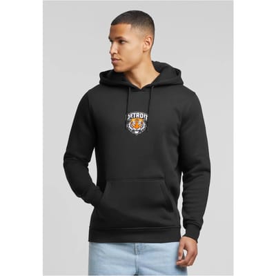 Mister Tee - Detroit Tiger Head Patch Hoodie/trui - XS - Zwart