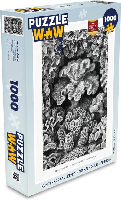 Puzzel Kunst - Koraal - Ernst Haeckel - Oude meesters - Natuur - Legpuzzel - Puzzel 1000 stukjes volwassenen