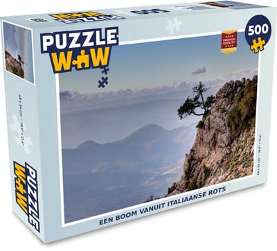 Puzzel Een boom vanuit Italiaanse rots - Legpuzzel - Puzzel 500 stukjes