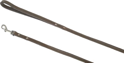 JACK AND VANILLA Gevet Lederen Hondenriem / Hondenlijn - Grijs - Breedte 1 cm - Lengte 120 cm - Geschikt voor kleine honden
