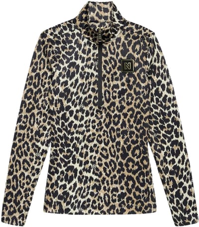 NIKKIE - nantes leopard ski pully - Skipully met rits dames - Beige