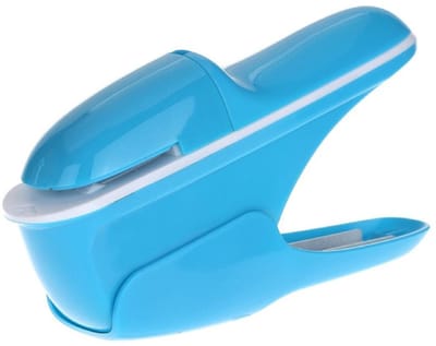 Store_8 - Nietloze nietmachine - Handmatige nietmachine - Veilig en milieuvriendelijk - Blauw - Draagbaar en gebruiksvriendelijk - Voor brochures e...