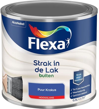 Flexa - Strak In De Lak Buitenlak Hoogglans - Puur Krokus - Mengverf - 500 Ml