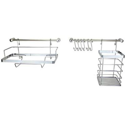 Metlex MX-4540 - Keuken Reling - 10 Delig - Zilver - Roestvrijstaal