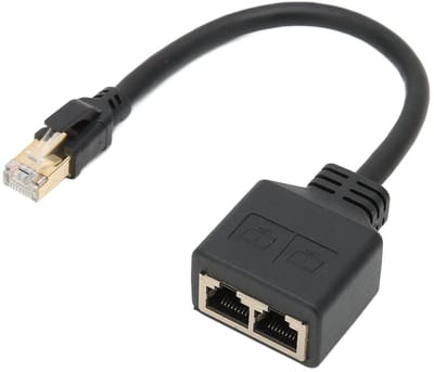 Dailygoody - RJ45 Ethernet-splitter - Ethernet-kabelsplitter - Verlengstuk voor netwerken - Geschikt voor huizen en kantoren - Duurzaam ontwerp -