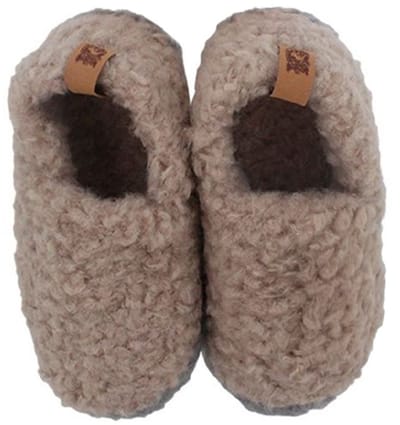 ATTREZZO® Sloffen - Teddy - Maat 36-37 - Taupe - Pantoffels