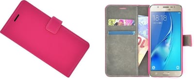 Roze Luxe Bookcase Wallet hoesje voor Samsung Galaxy J5 2017
