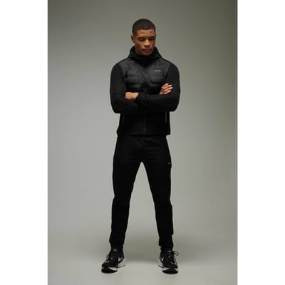 Men's Active Gewatteerd Regular Fit Trainingspak | Black | Size Small
