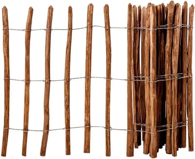 Houten Tuinafscheiding - Wilgenhaag Tuin - Tuin Afschermen - Weerbestendig Impregneer - 90x500cm - Bruin