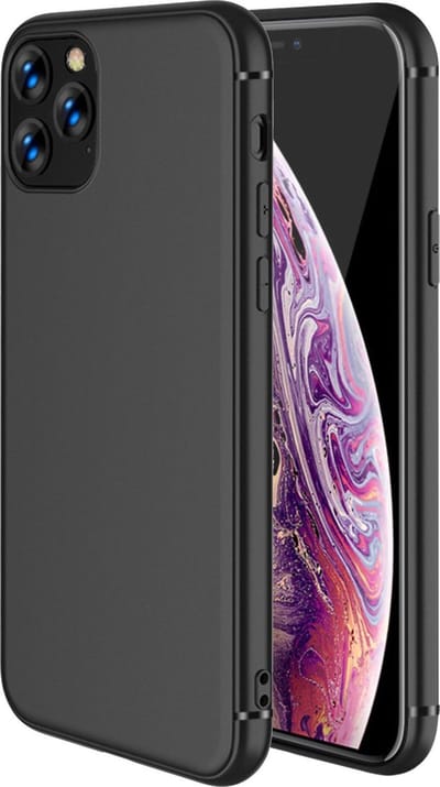 Geschikt voor Luxe Back cover voor Apple iPhone 11 Pro - Zwart - TPU Case - Siliconen Hoesje