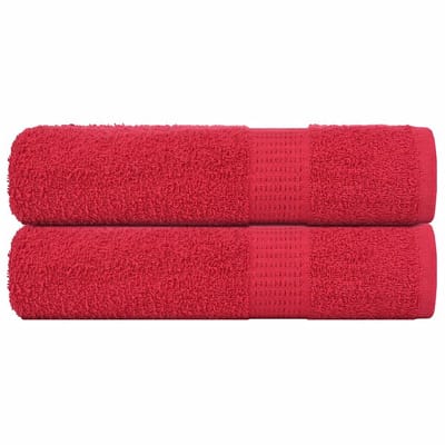 vidaXL - Handdoeken - FROGN - 2 - st - 50x100 - cm - 360 - g/m² - rood