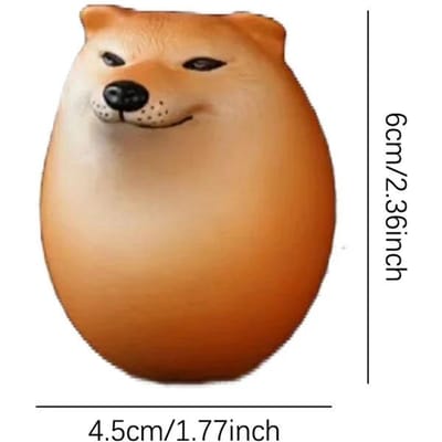 Creatief Shibako Hond Ei Squishy Fidget Speelgoed Realistische Eivorm Bureau Decor Shiba Inu Hond & Ei Unie PU Langzaam Terugkerend Sensorisch Speelgoed beige