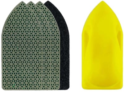Diamanten Schuurpad - Polijstblok Spons - Randjes Gladmaken - Kogelvormig Ontwerp - 4 Stuks - Zwart