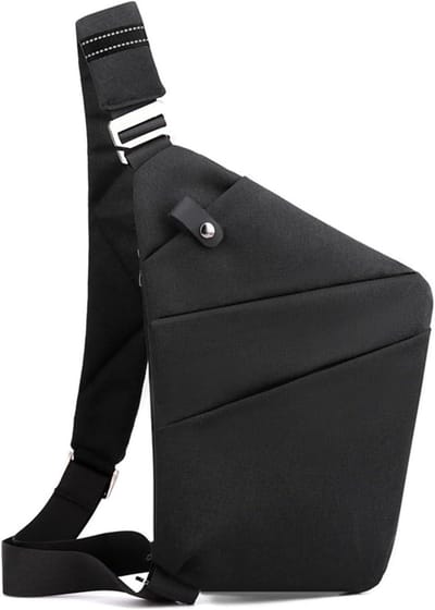 Sling Rugzak - Borsttas Schoudertas - Reizen Wandelen Fietsen - Waterdicht Anti-diefstal - 20 x 32 cm - Zwart