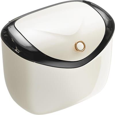 Wandgemonteerde Afvalbak Multifunctionele Prullenbak met Deksel voor Woonkamer Keuken Badkamer M M(315 X 180mm / 12.4 X 7.09in) white