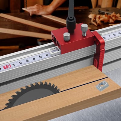 Dailygoods- Flip Stop Verstelbaar - Aluminiumlegering - Type 75 - Houtbewerkingsgereedschap - Standaard T-rails - Stevige Bevestiging - T-track Aanslag