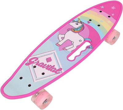 Kinder Skateboard - Unicorn Board - Beginners Leren - Verlichte Wielen - 61 cm - Roze