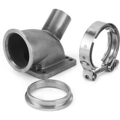 90 Graden Turbo Elleboog Adapter 2,5 inch V-Band Flens Wastegate Buizenset voor T3T4 Turbo