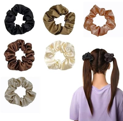 Allecto - Haarelastiekjes - Scrunchies - afwerking - 6 kleuren