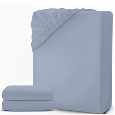 NBAP® Matrasovertrek 180x200 - Hoeslaken - Matrashoes - Super Zacht - Blauw