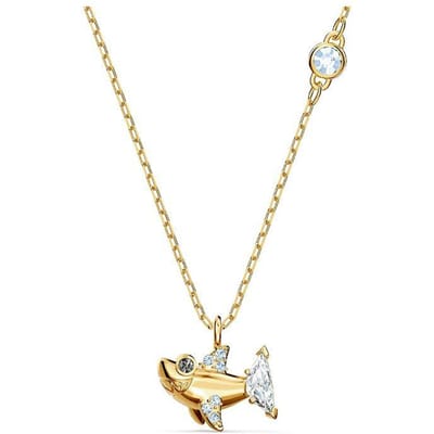 Swarovski Kleine Haai Sleutelbeen Ketting Dames ketting Goud 5522853 Box (Random Color) beige
