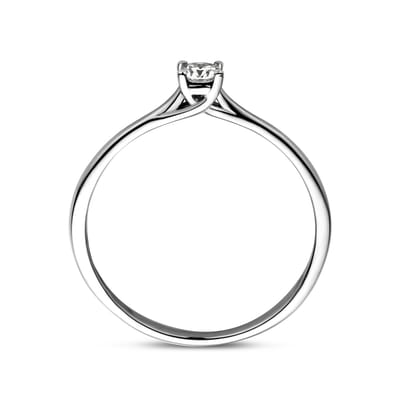 Aanzoeksring Diamant 0.10ct H Si