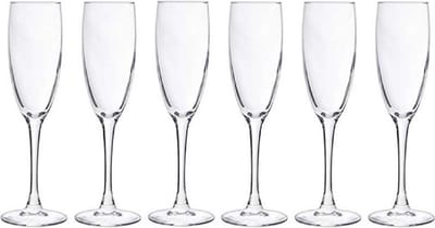 Cosy & Trendy Champagneglazen - 6x stuks - glas - 190 ml - Flutes