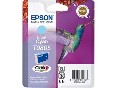 EPSON Cartouche d'encre T0805 Cyan clair - Colibri (C13T08054011)