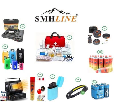SMH LINE® Noodpakket - Overlevingspakket - All in Noodpakket voor thuis - Survival Kit