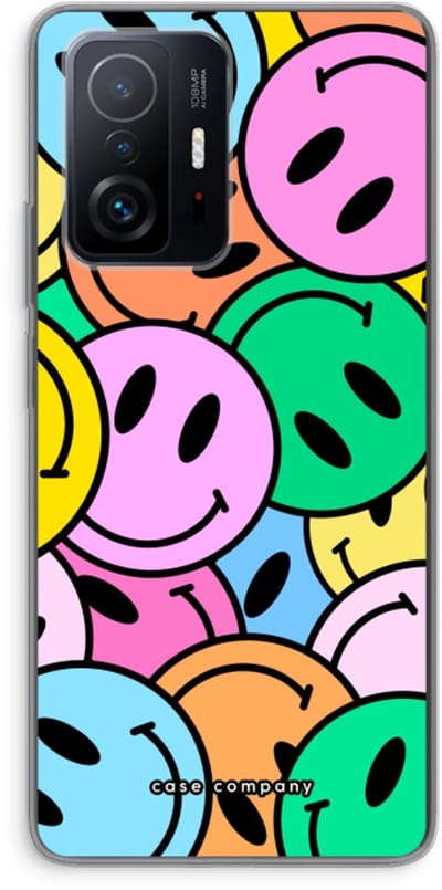 Case Company® - Hoesje geschikt voor Xiaomi 11T hoesje - Smiley N°1 - Soft Cover Telefoonhoesje - Bescherming aan alle Kanten en Schermrand