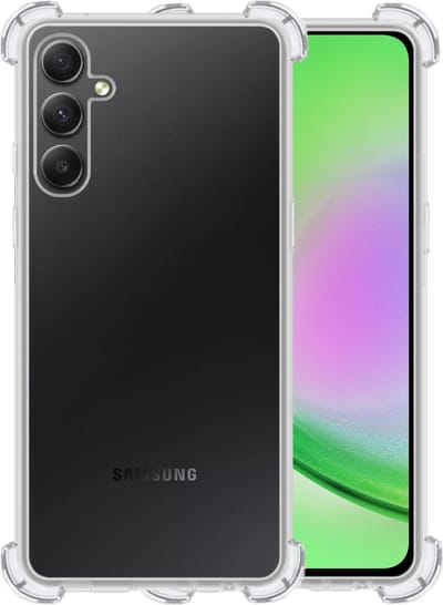 Hoesje - Geschikt voor Samsung Galaxy A34 - Sterk & Shockproof - Siliconen Case - Back Cover - Telefoon Hoes Shock Proof - Telefoonhoesjes - Transparant