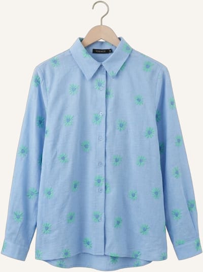 Ydence Blouse Gabia Dames - Jurken - Lichtblauw - Maat XS