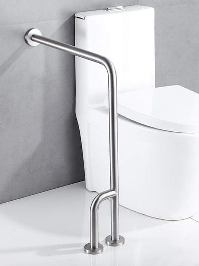 Badkamer Handgreep - Veiligheidssteun Douche - Veiligheid Verhogen - Roestvrij Staal - 55 x 70 cm - Zilver